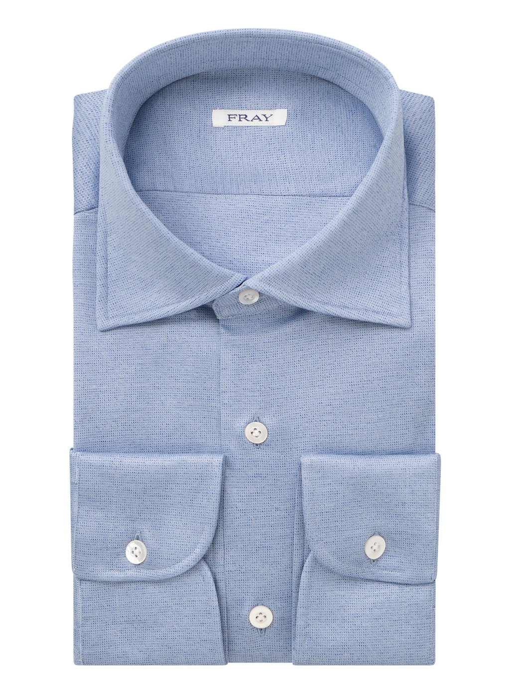 Gemêleerd overhemd van katoen | Blauw