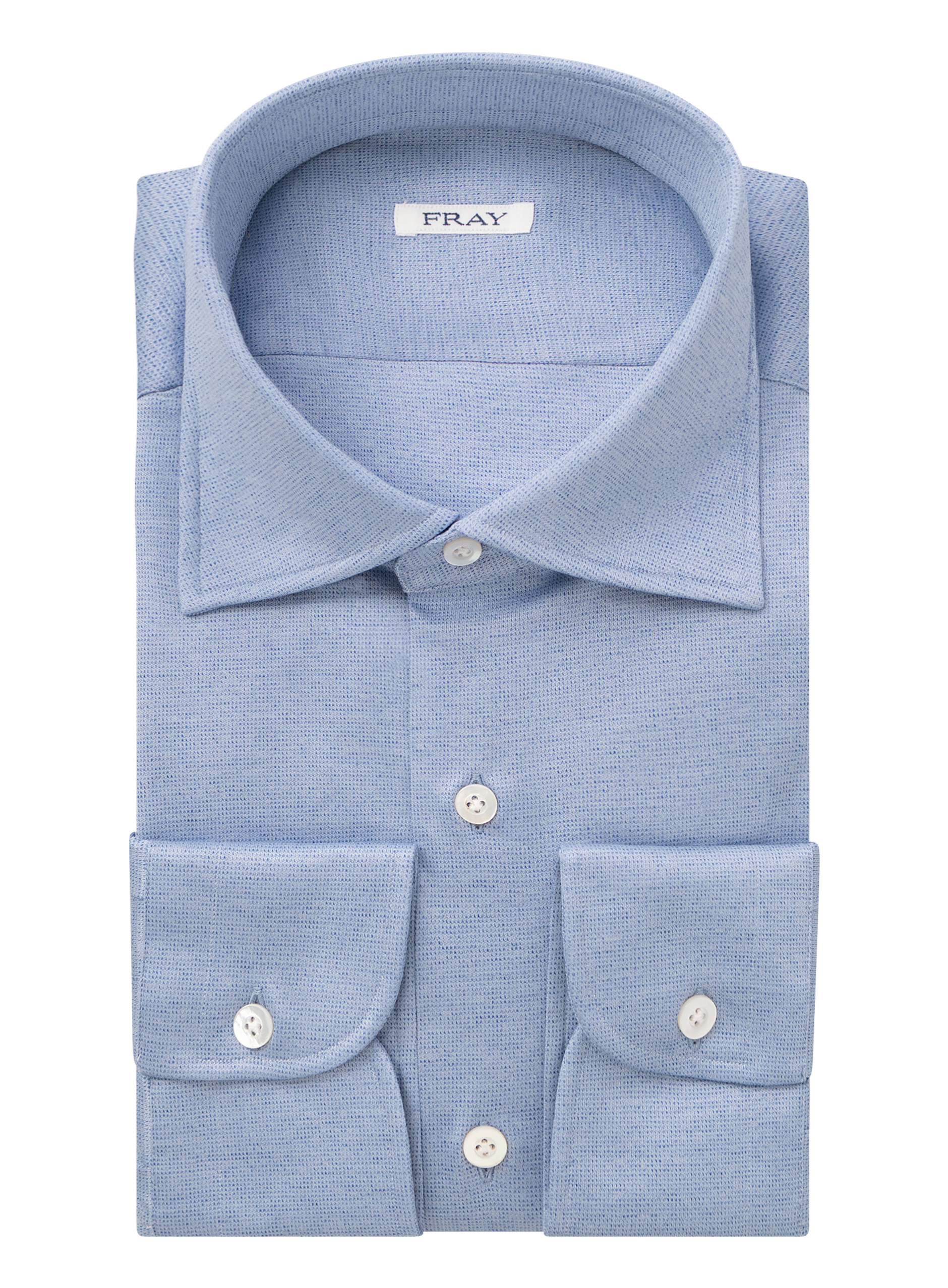 Gemêleerd overhemd van katoen | Blauw