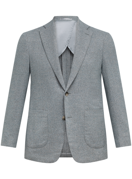 Blazer en alpaga, laine et coton stretch