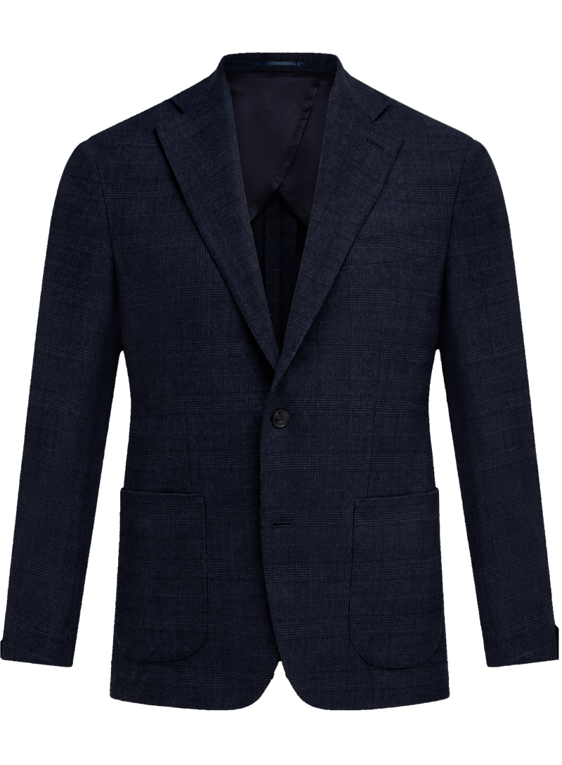 Glencheck colbert van wol | BLUE NAVY