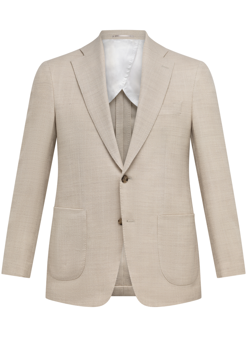 Colbert in wol zijde | Beige