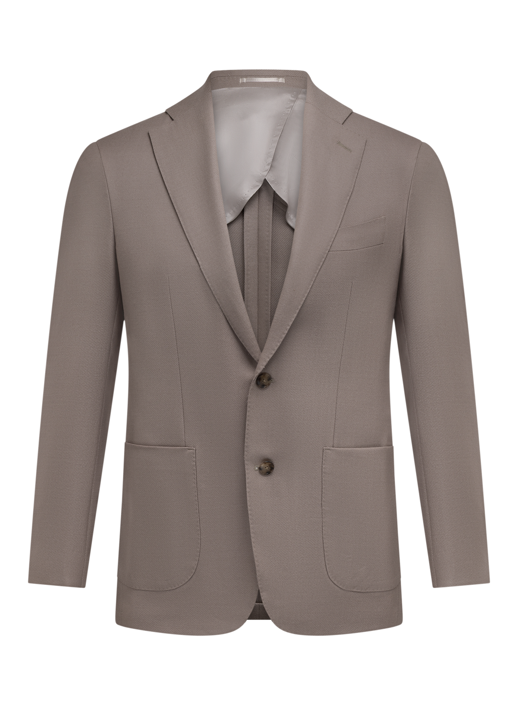 Colbert van wol en zijde | TAUPE