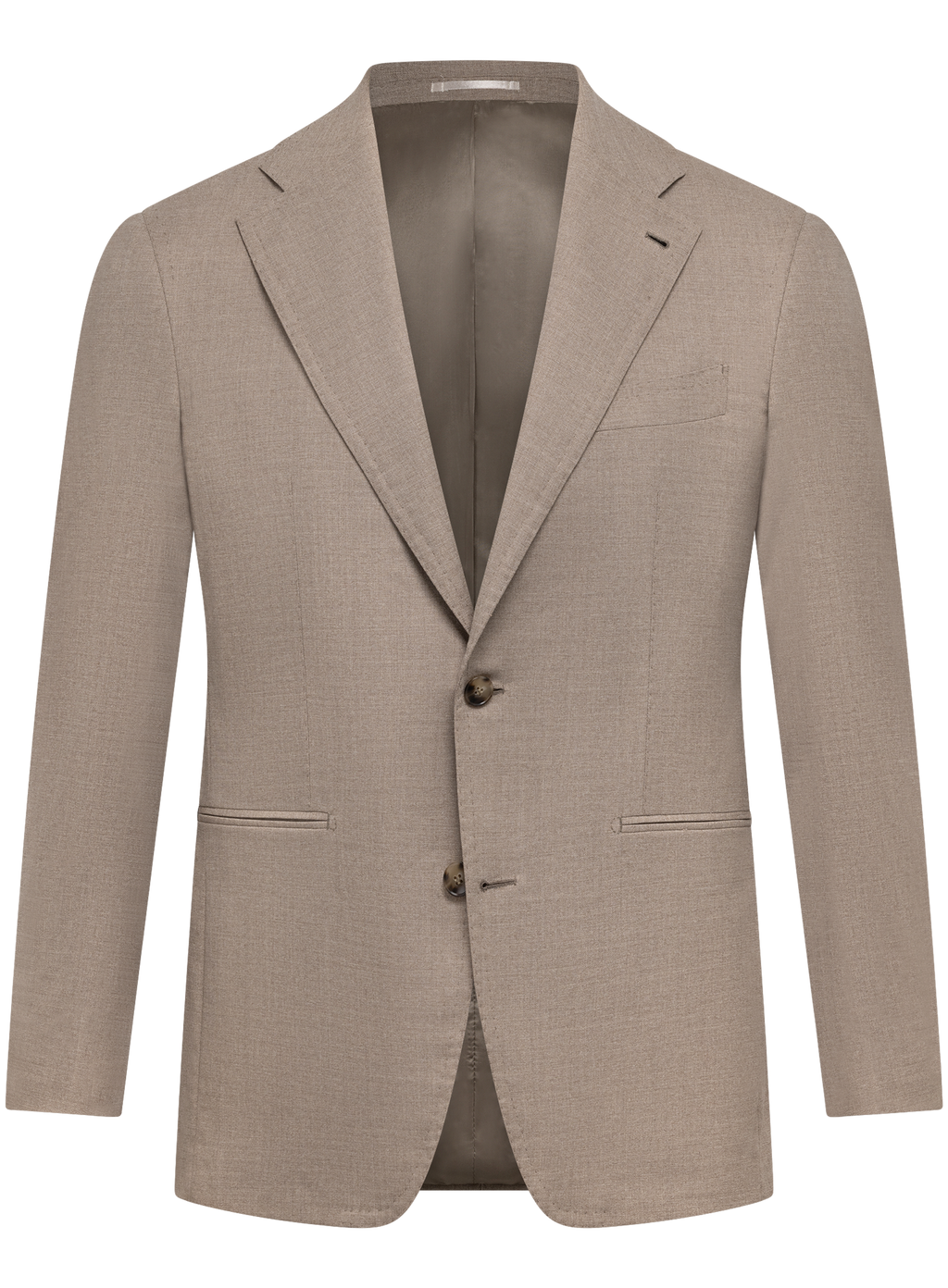 Tweede­lig pak van wol | Beige