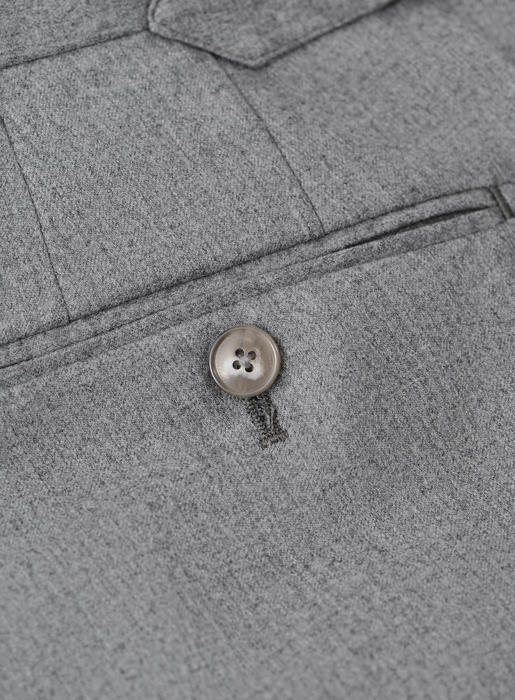 Bandplooi pantalon van wol met zijspanners | FULL_WIDTH | L.Grijs