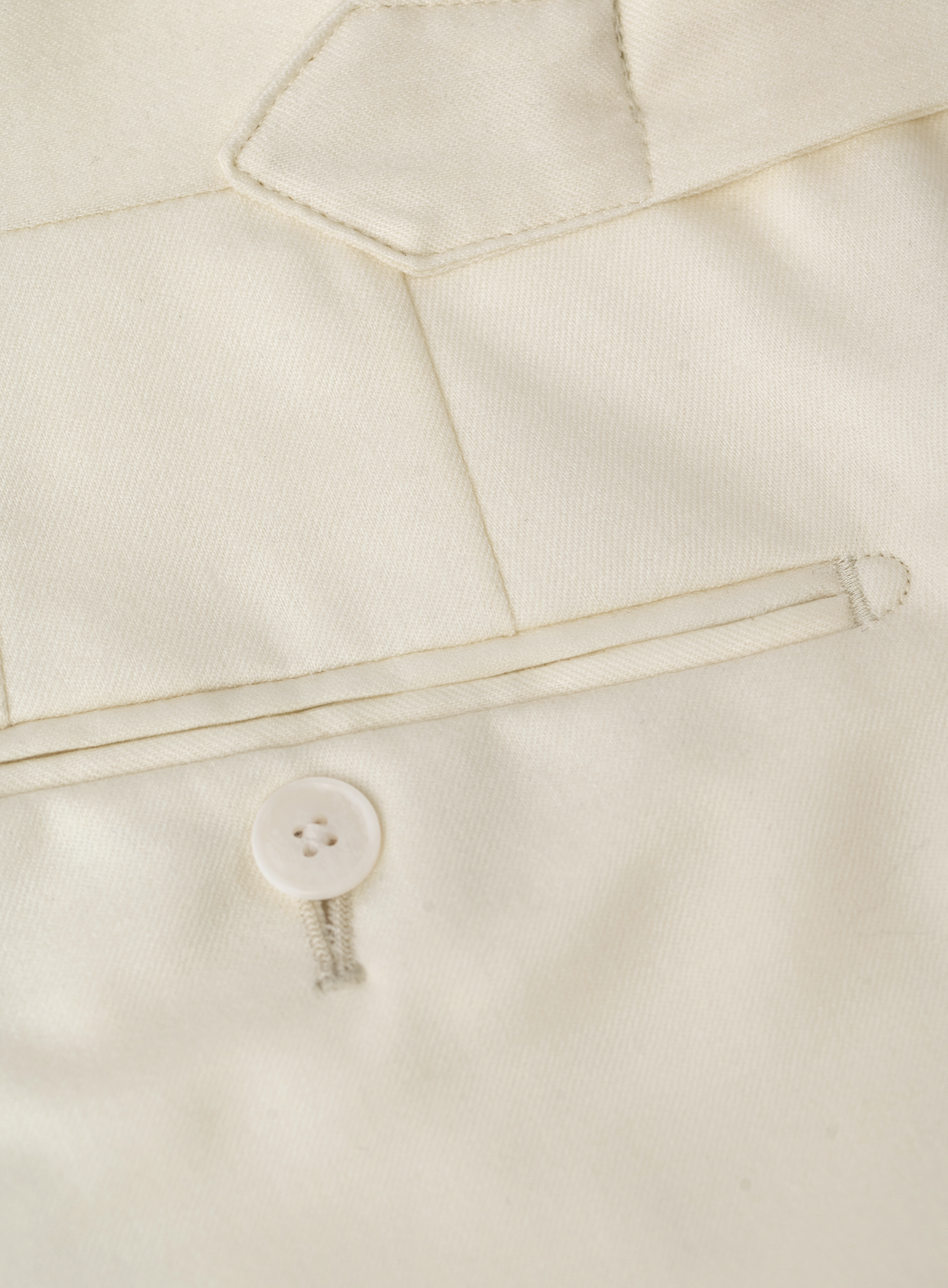 Bandplooi pantalon van wol met zijspanners | FULL_WIDTH | ROOM-WIT