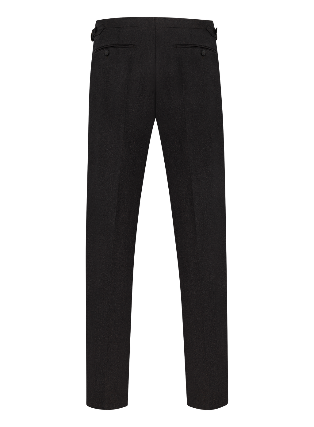 Bandplooi pantalon van wol met zijspanners | D.Bruin