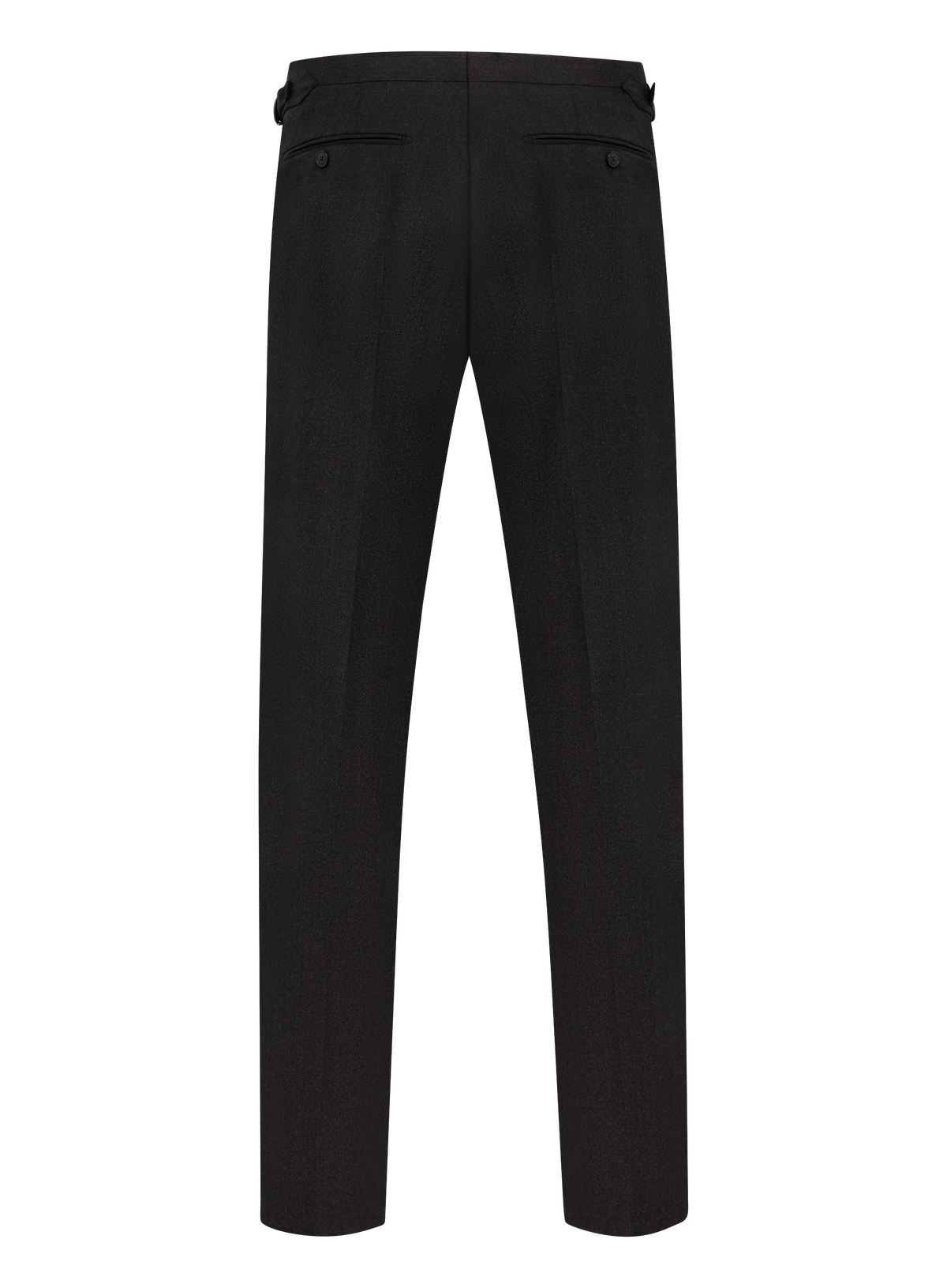 Bandplooi pantalon van wol met zijspanners | D.Bruin