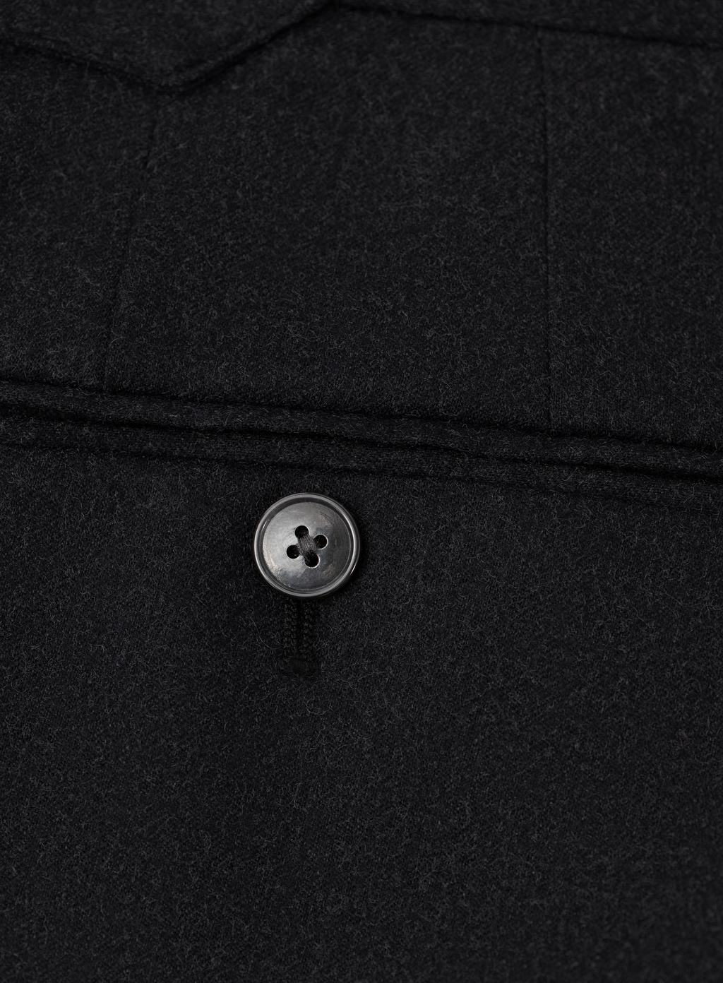 Bandplooi pantalon van wol met zijspanners | FULL_WIDTH | Antraciet