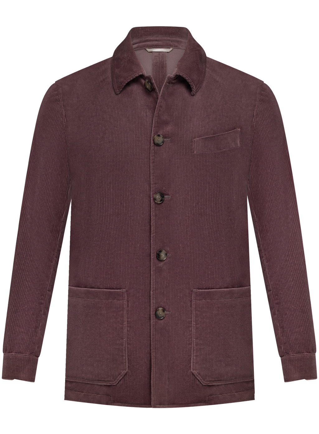 Corduroy overshirt van katoen | OUD ROZE