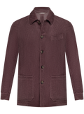 Corduroy overshirt van katoen | OUD ROZE