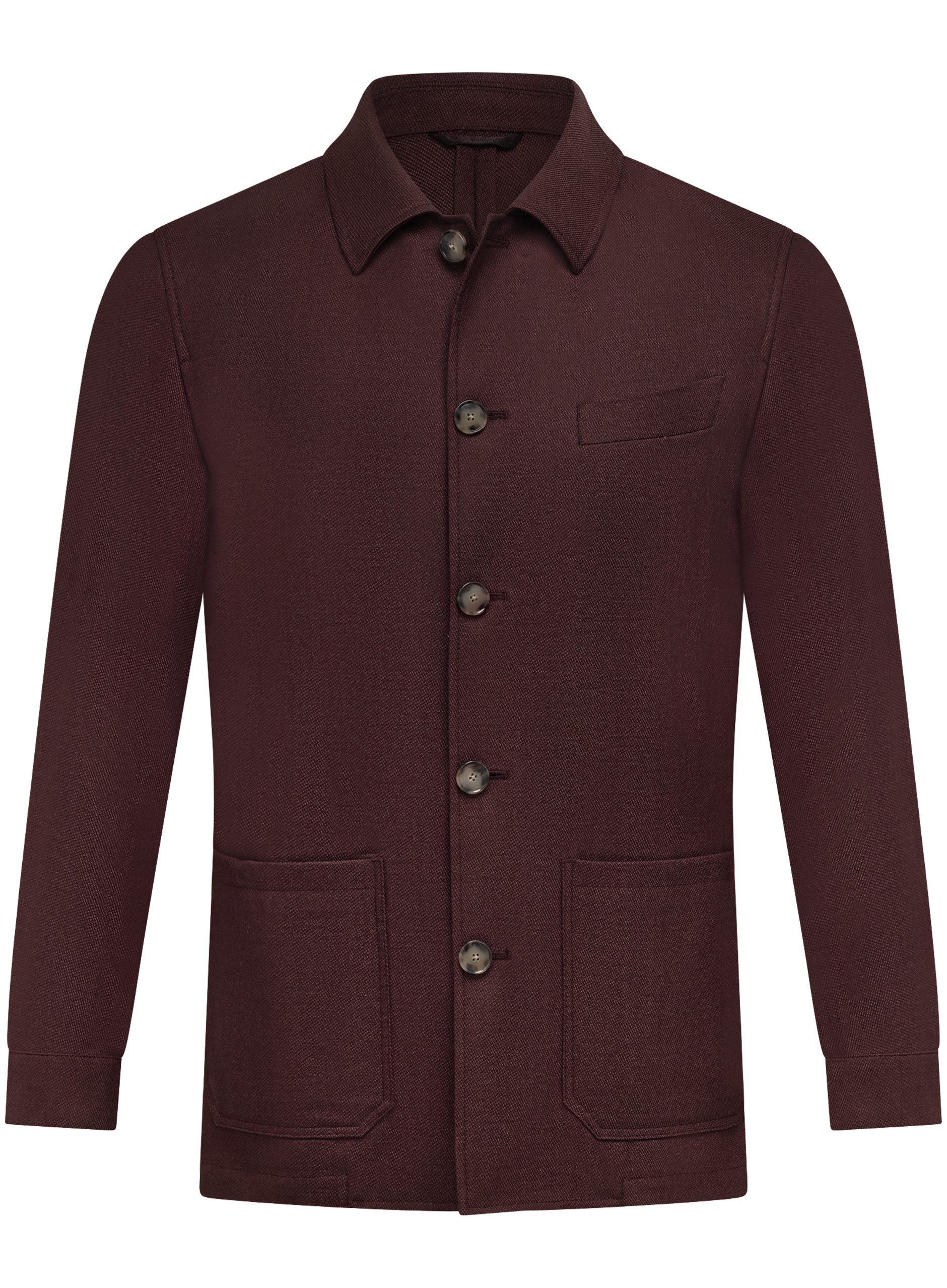 Overshirt van wol en zijde | DARK BORDEAUX