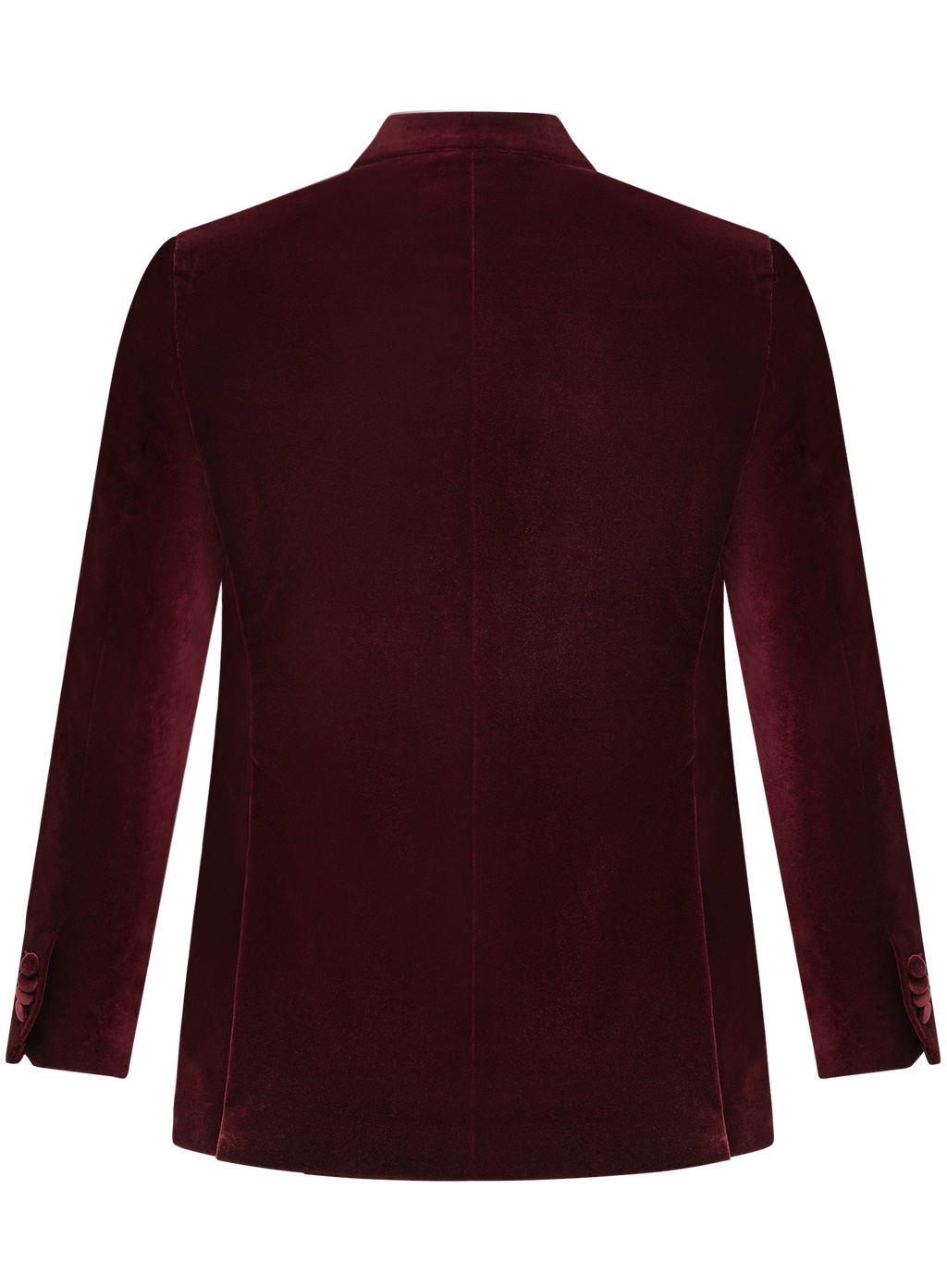 Velours smokingjasje in katoen | DARK BORDEAUX