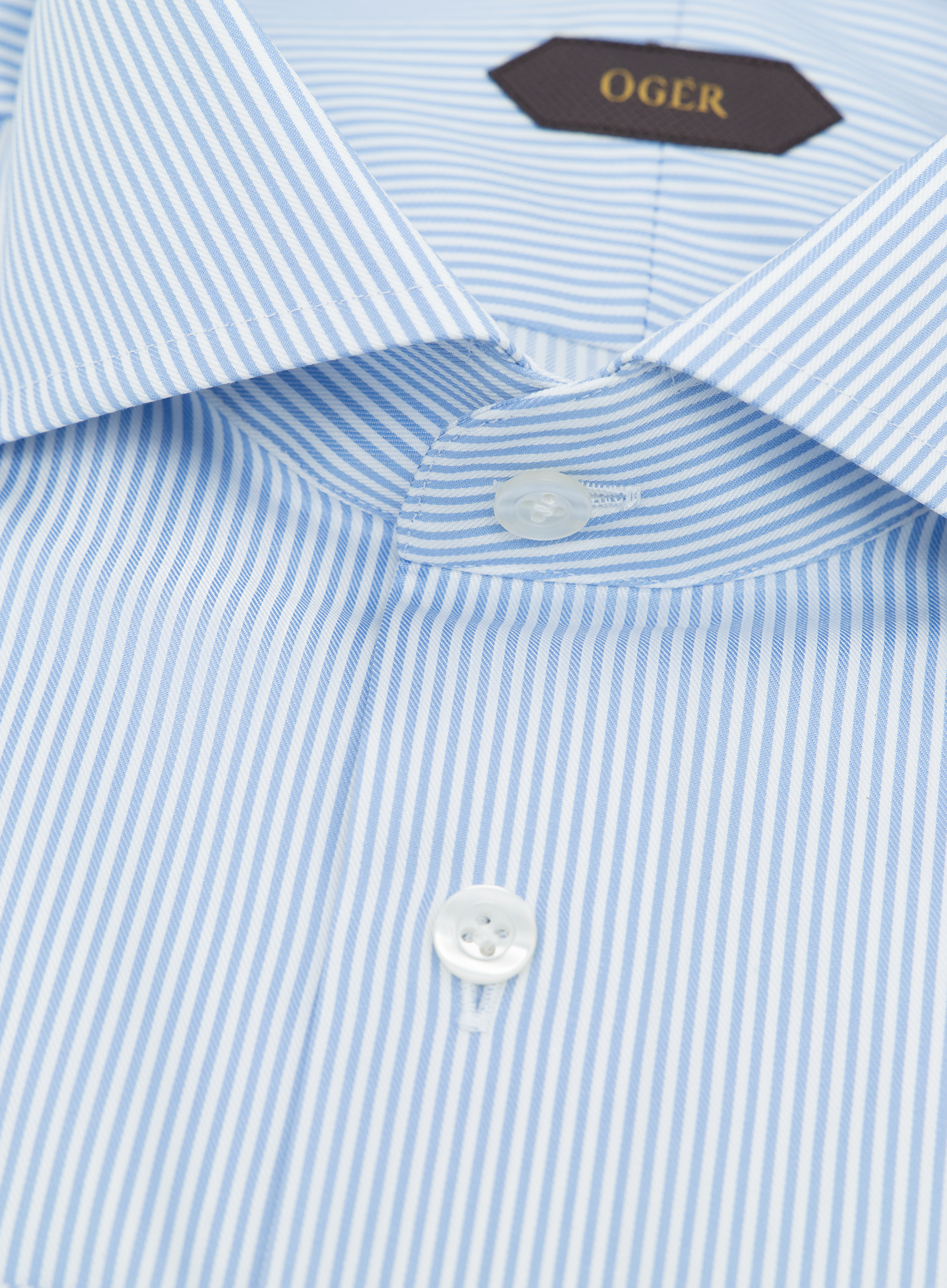 Gestreept overhemd van katoen | FULL_WIDTH | L.Blauw