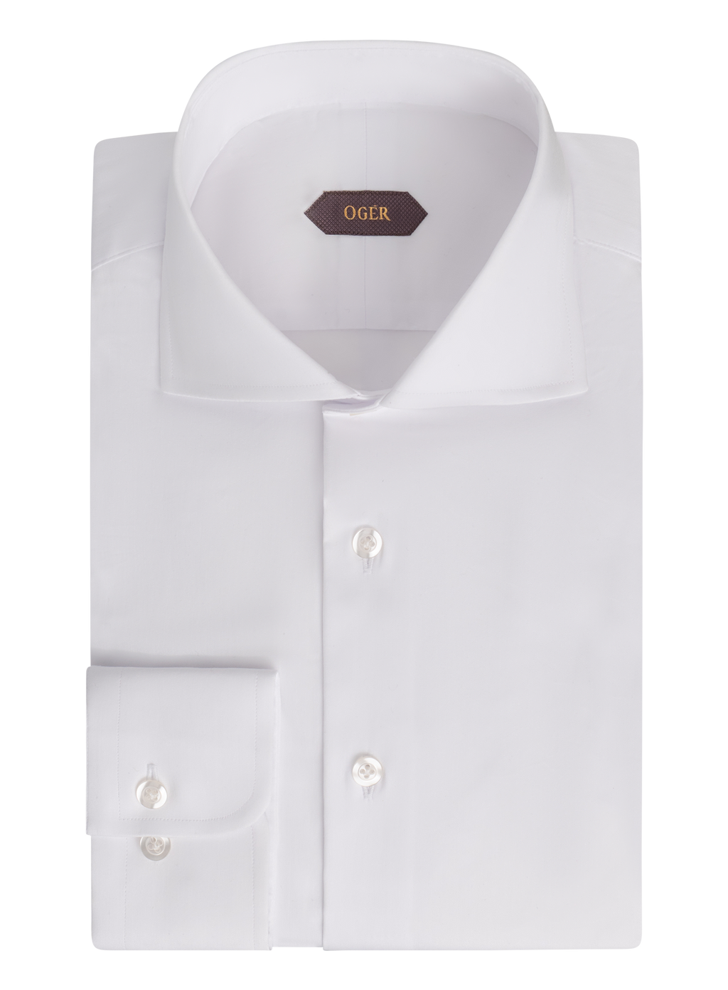 Overhemd in katoen stretch | Wit