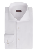 Overhemd in katoen stretch | Wit