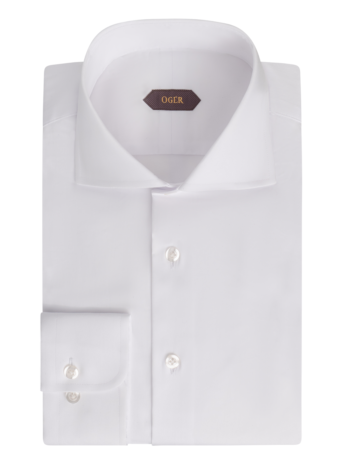 Overhemd in katoen stretch | Wit