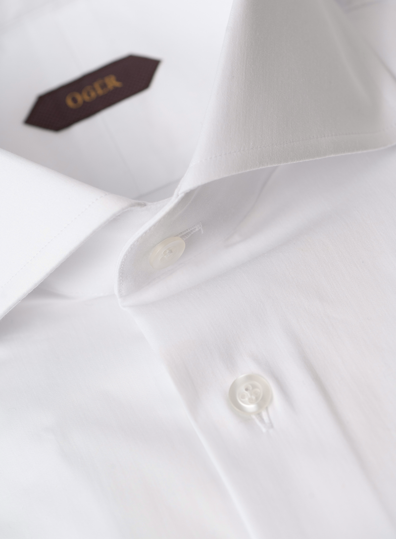 Overhemd in katoen stretch | FULL_WIDTH | Wit