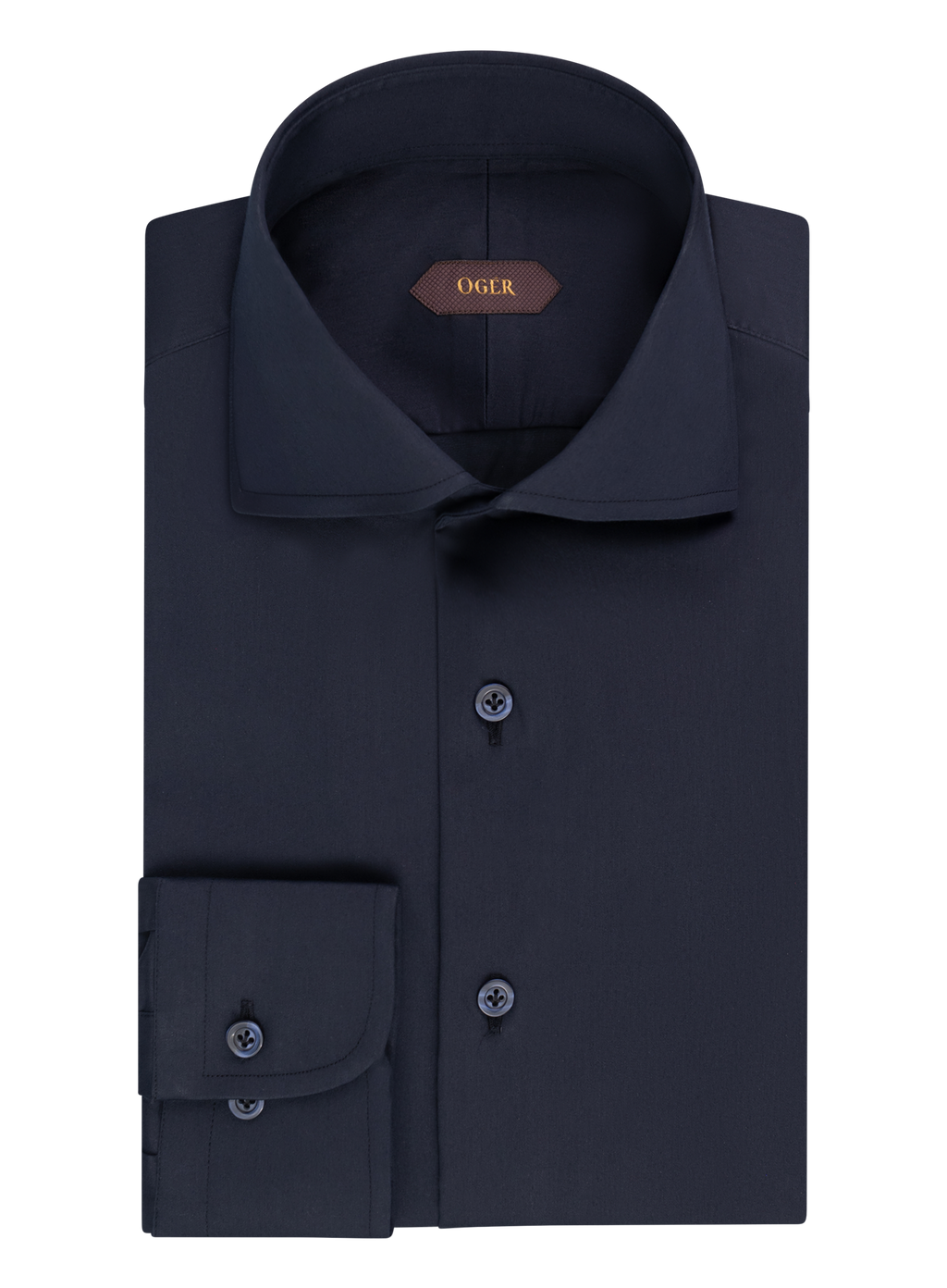 Overhemd in katoen stretch | BLUE NAVY