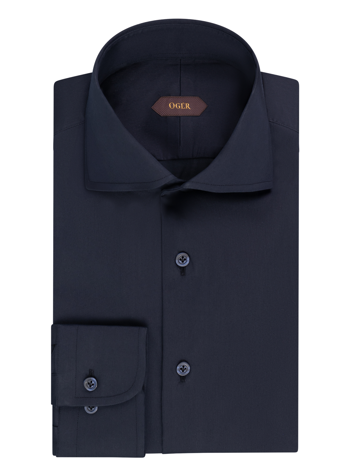 Overhemd in katoen stretch | BLUE NAVY
