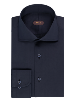Overhemd in katoen stretch | BLUE NAVY