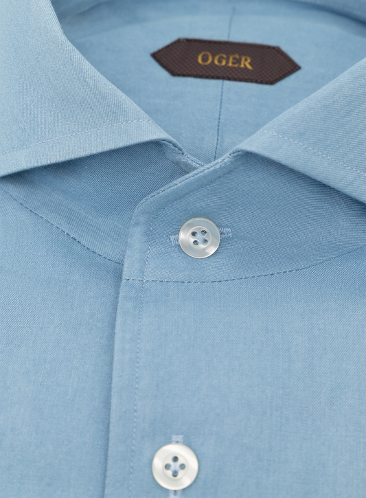 Denim overhemd van katoen