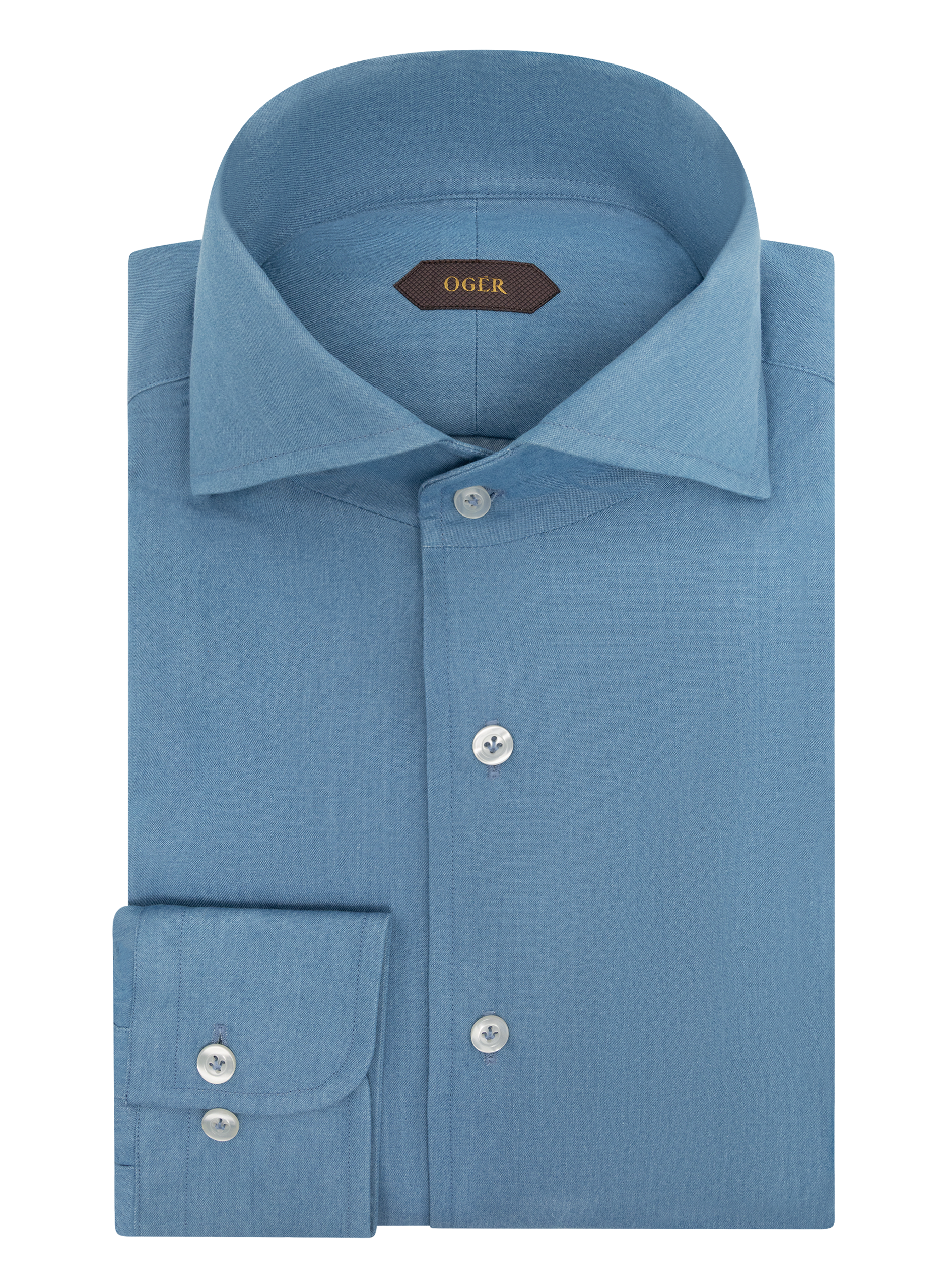Denim overhemd van katoen | DARK.BLUE DENIM