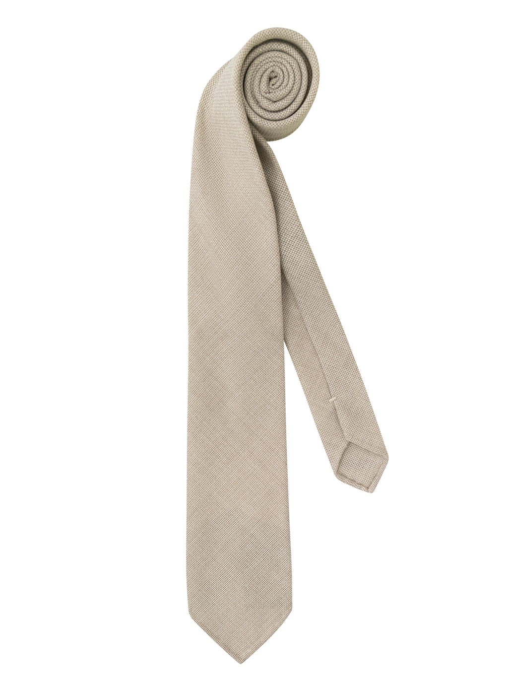 Stropdas van wol met verfijnde structuur | Beige