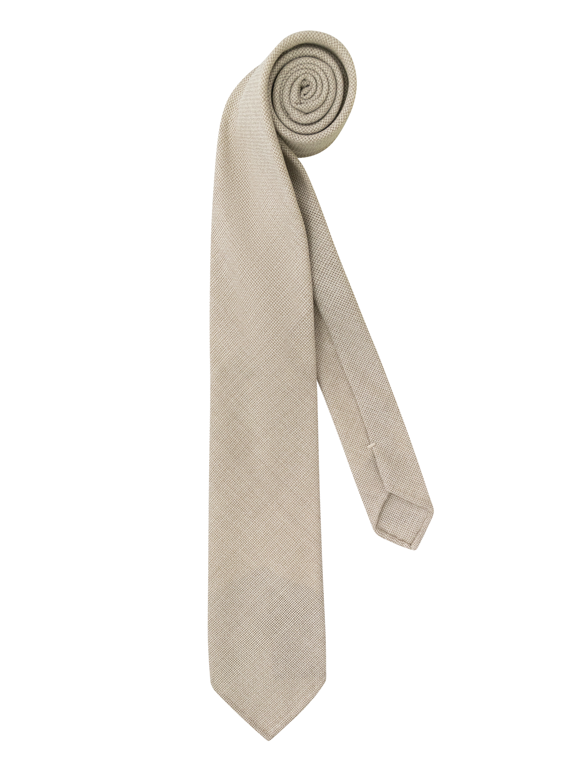 Stropdas van wol met verfijnde structuur | Beige