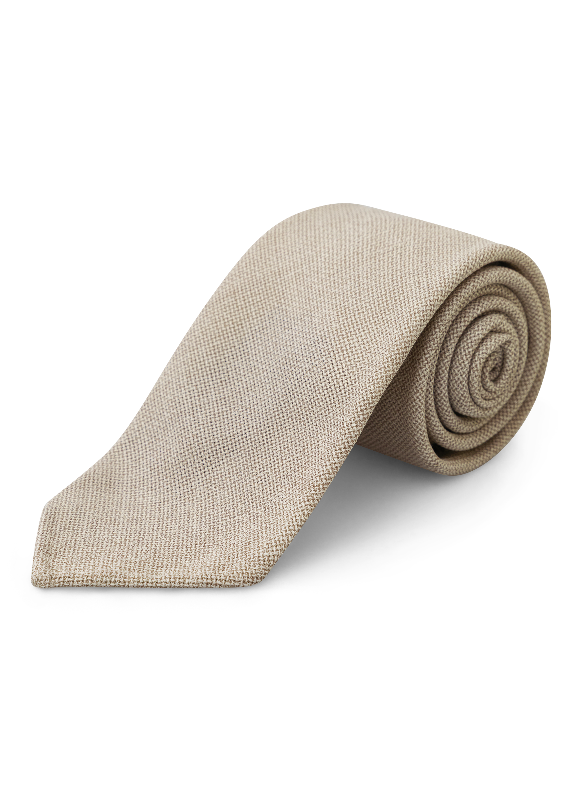Stropdas van wol met verfijnde structuur | Beige