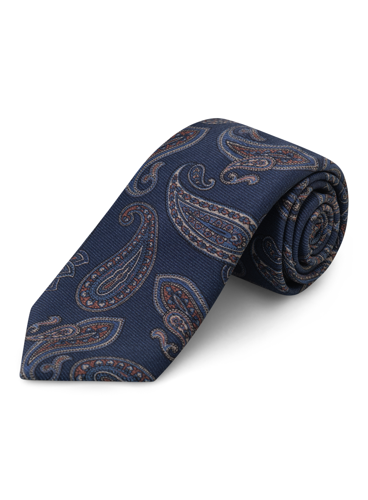 Stropdas van zijde met paisleydessin | Blauw