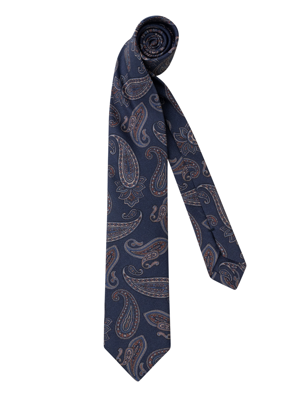 Stropdas van zijde met paisleydessin | Blauw