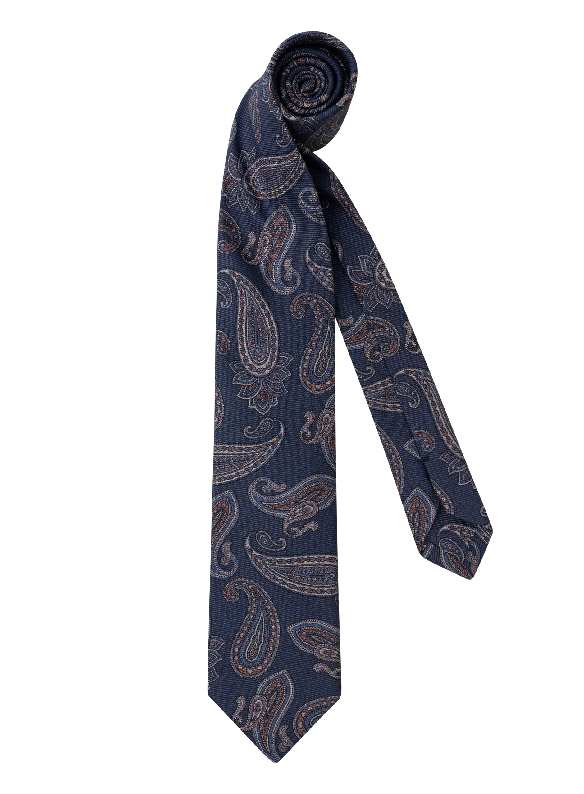 Stropdas van zijde met paisleydessin | Blauw