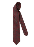 Stropdas van zijde met paisleydessin | Bordeaux