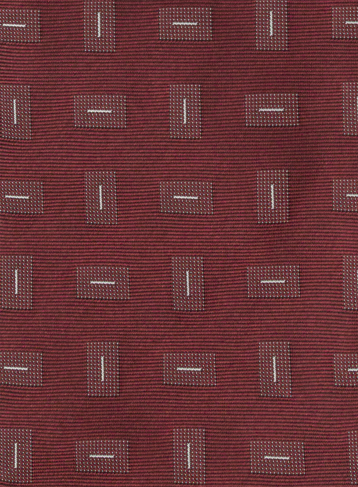 Stropdas van zijde met geometrisch dessin | FULL_WIDTH | INDIAN RED