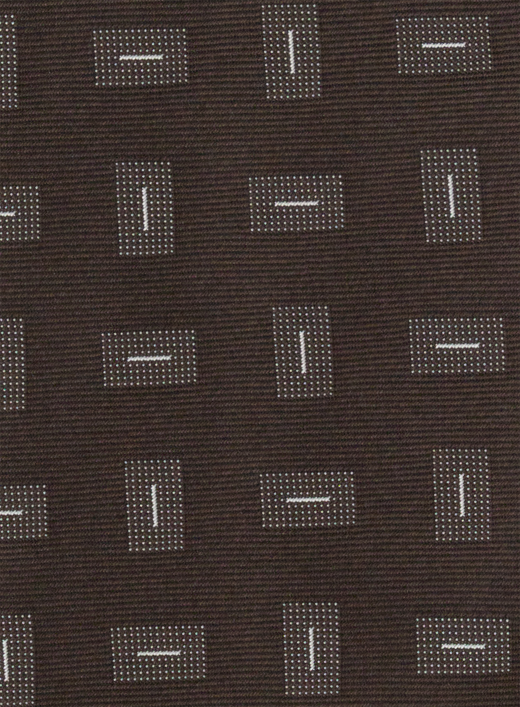 Stropdas van zijde met geometrisch dessin | FULL_WIDTH | Bruin