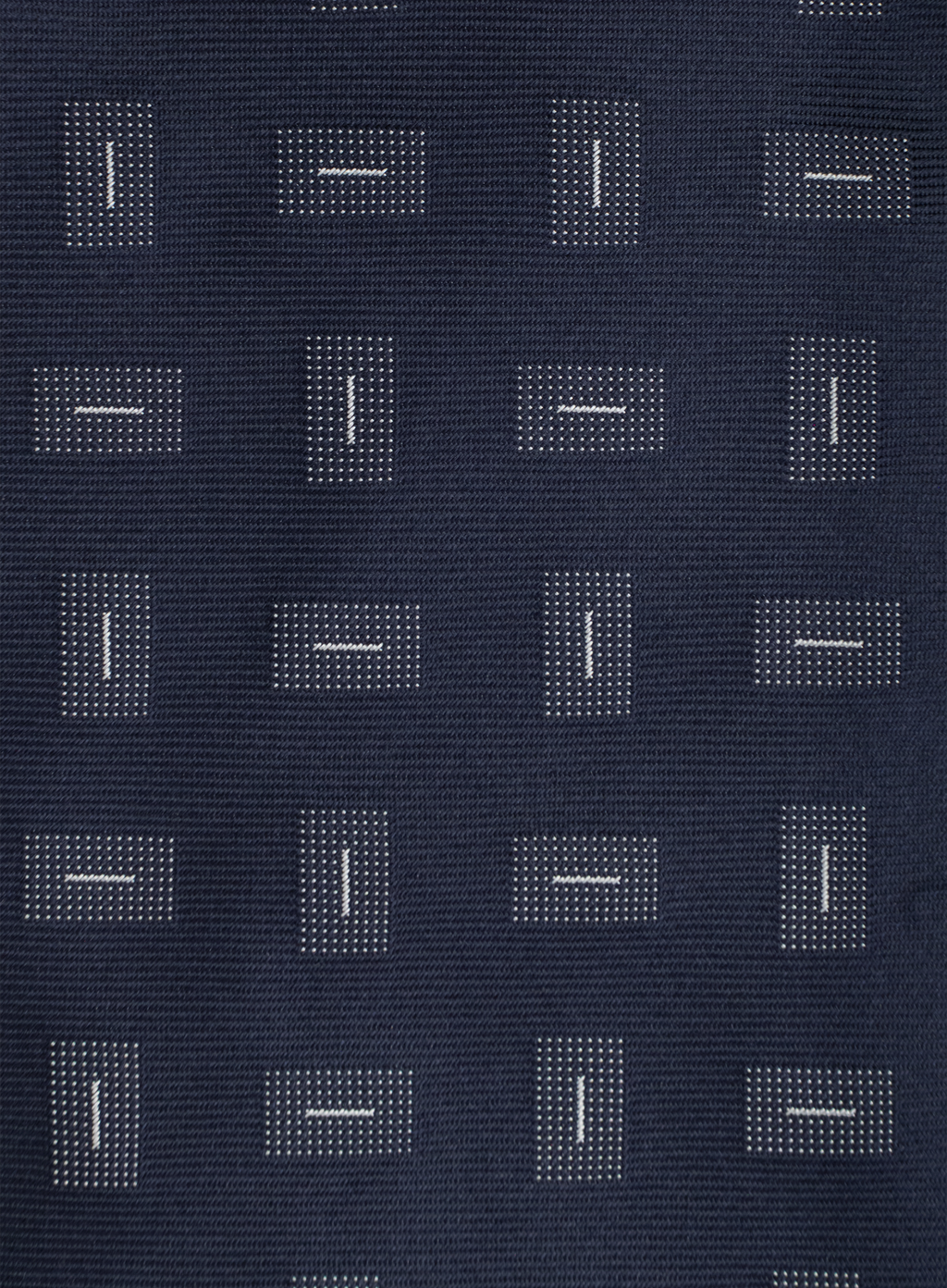 Stropdas van zijde met geometrisch dessin | FULL_WIDTH | BLUE NAVY