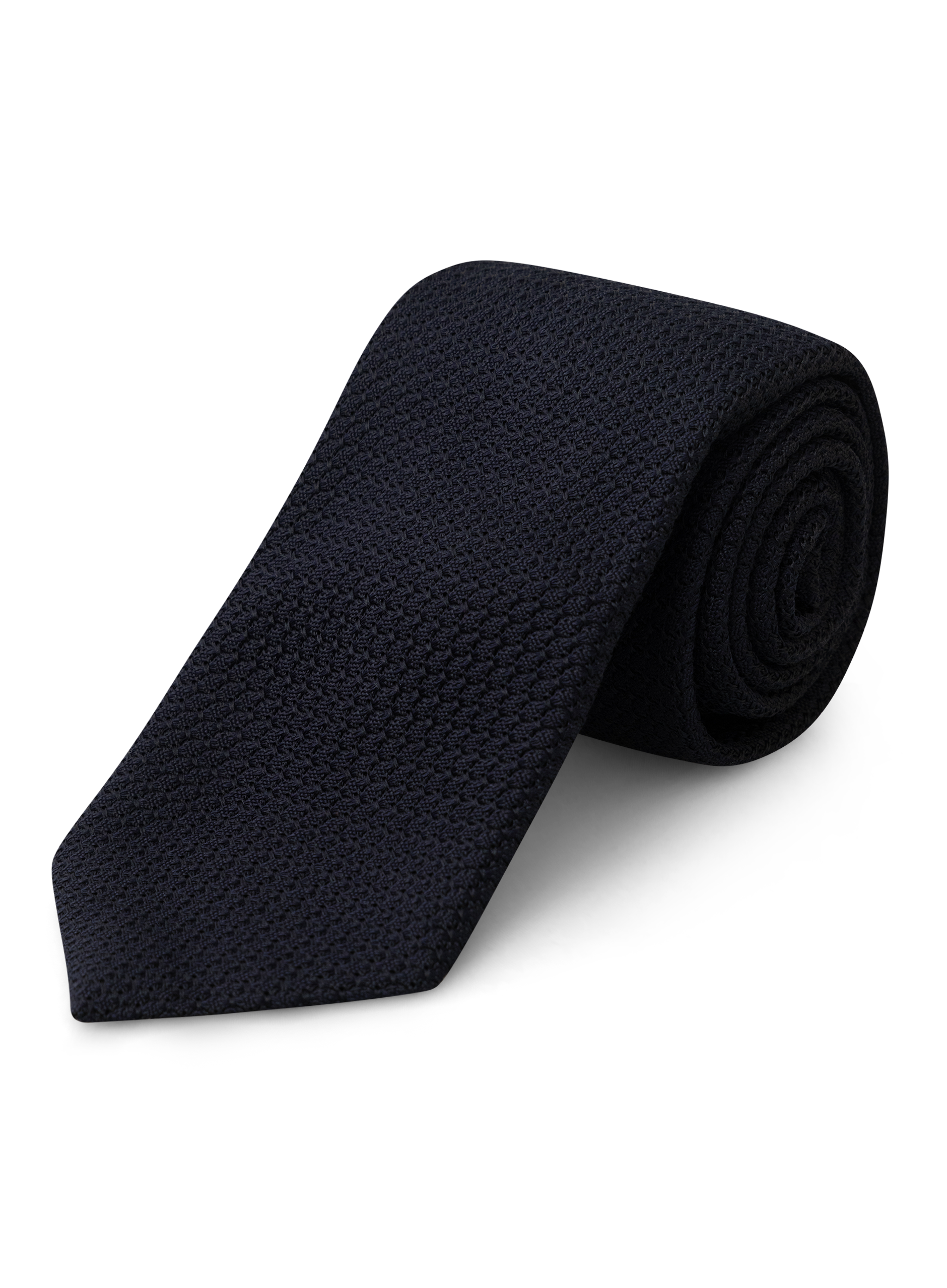 Gebreide stropdas van zijde | BLUE NAVY