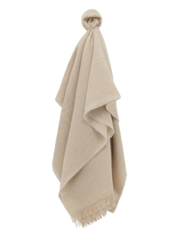 Sjaal van cashmere met visgraatdessin |   | Beige