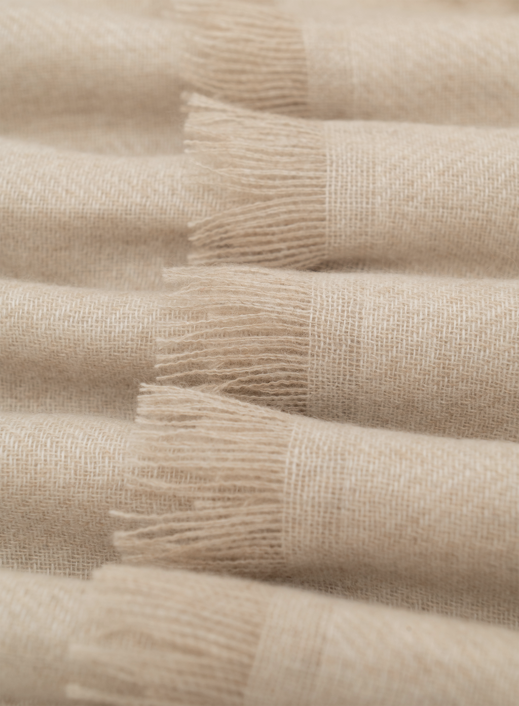Sjaal van cashmere met visgraatdessin |   | FULL_WIDTH | Beige