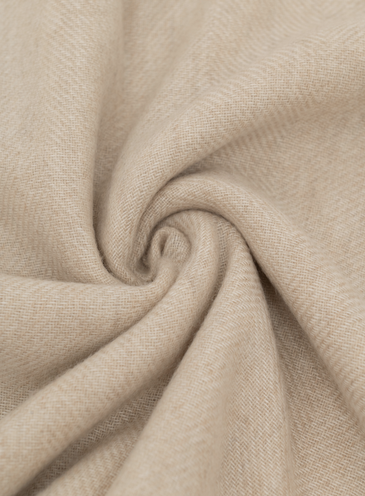 Sjaal van cashmere met visgraatdessin