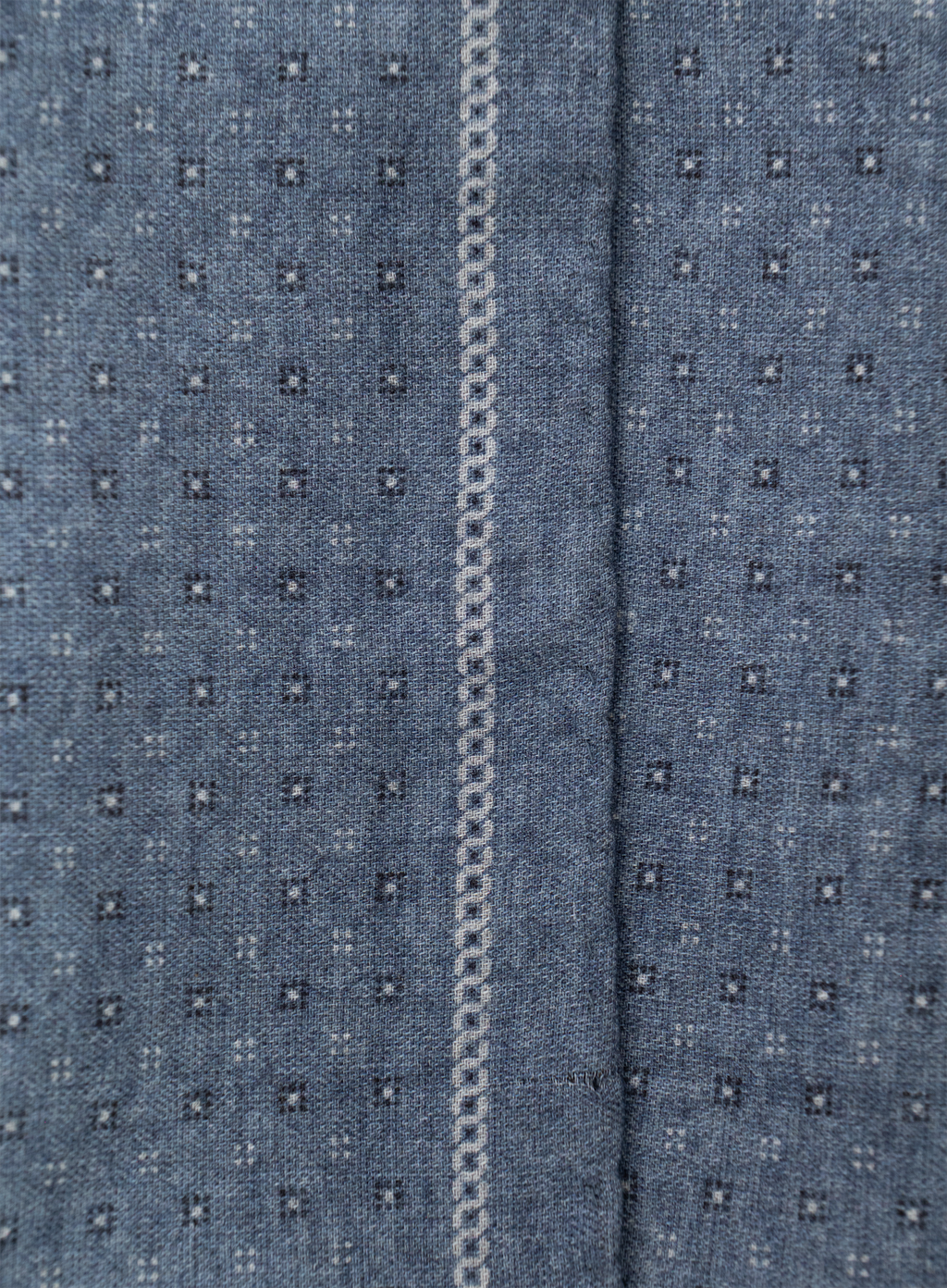 Pochet van wol en katoen met micro bloemendessin | FULL_WIDTH | Blauw