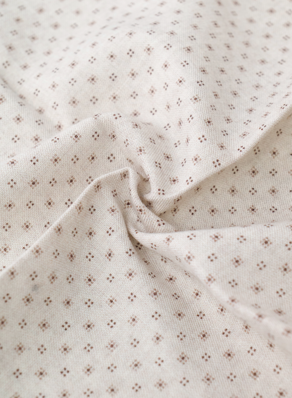 Pochet van wol en katoen met micro bloemendessin | FULL_WIDTH | L.BEIGE