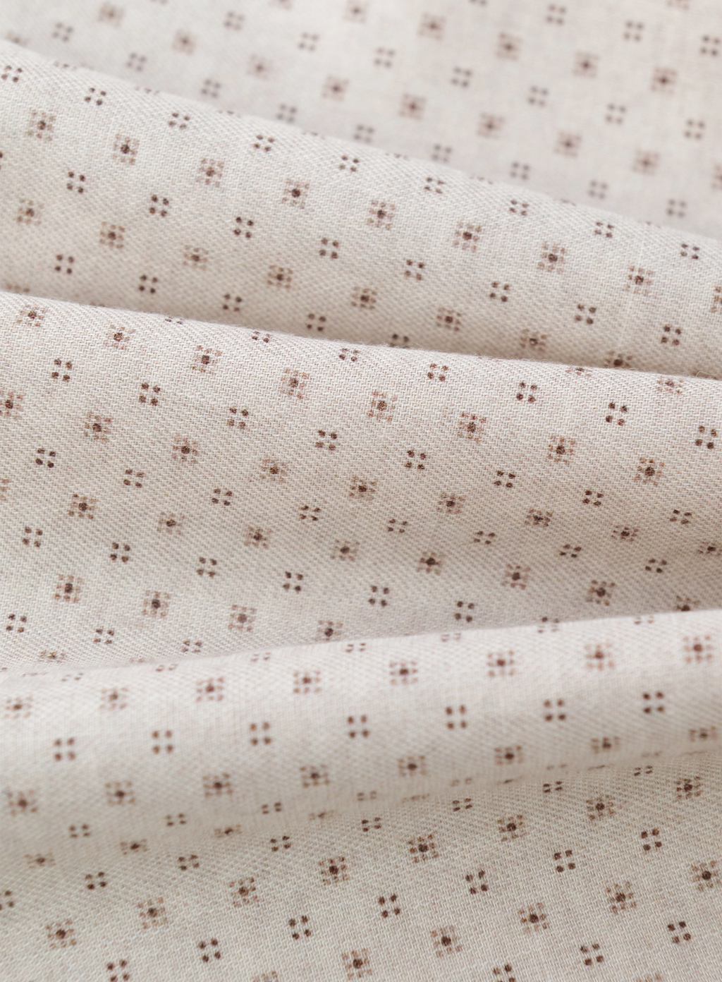 Pochet van wol en katoen met micro bloemendessin | FULL_WIDTH | L.BEIGE