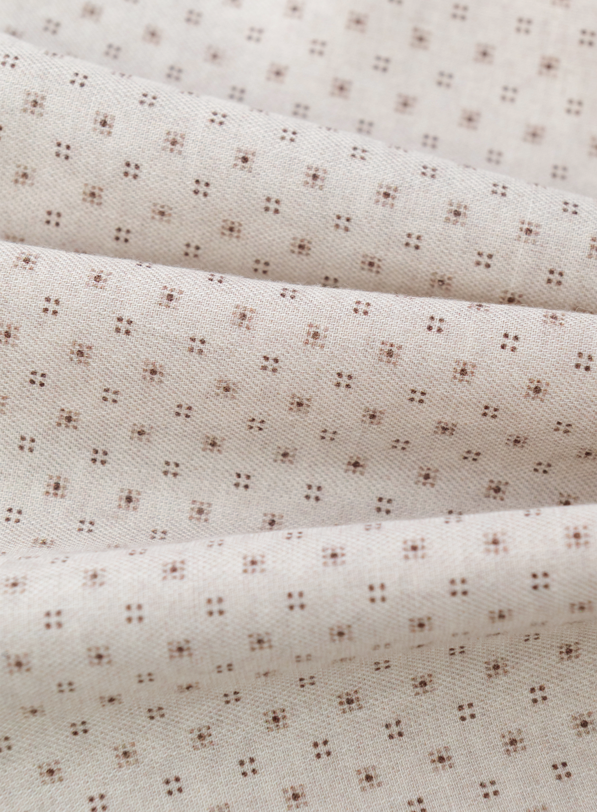 Pochet van wol en katoen met micro bloemendessin | FULL_WIDTH | L.BEIGE