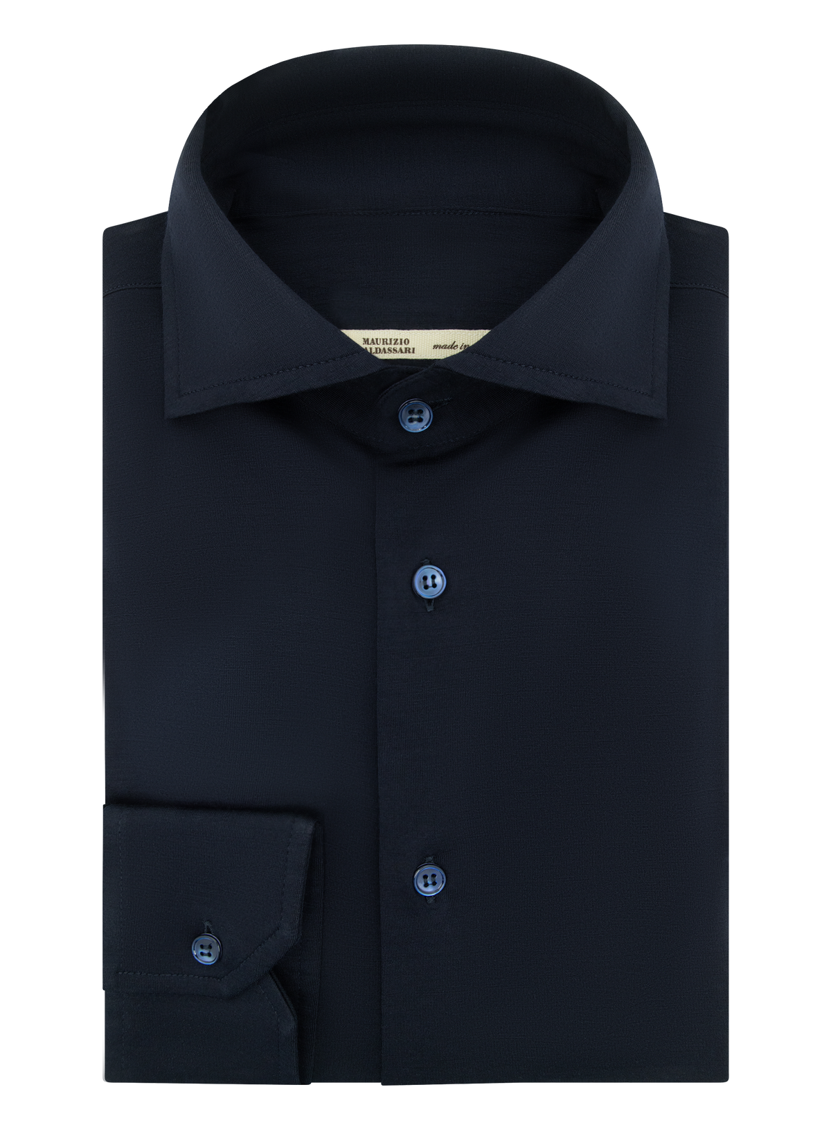 Overhemd van scheerwol | BLUE NAVY