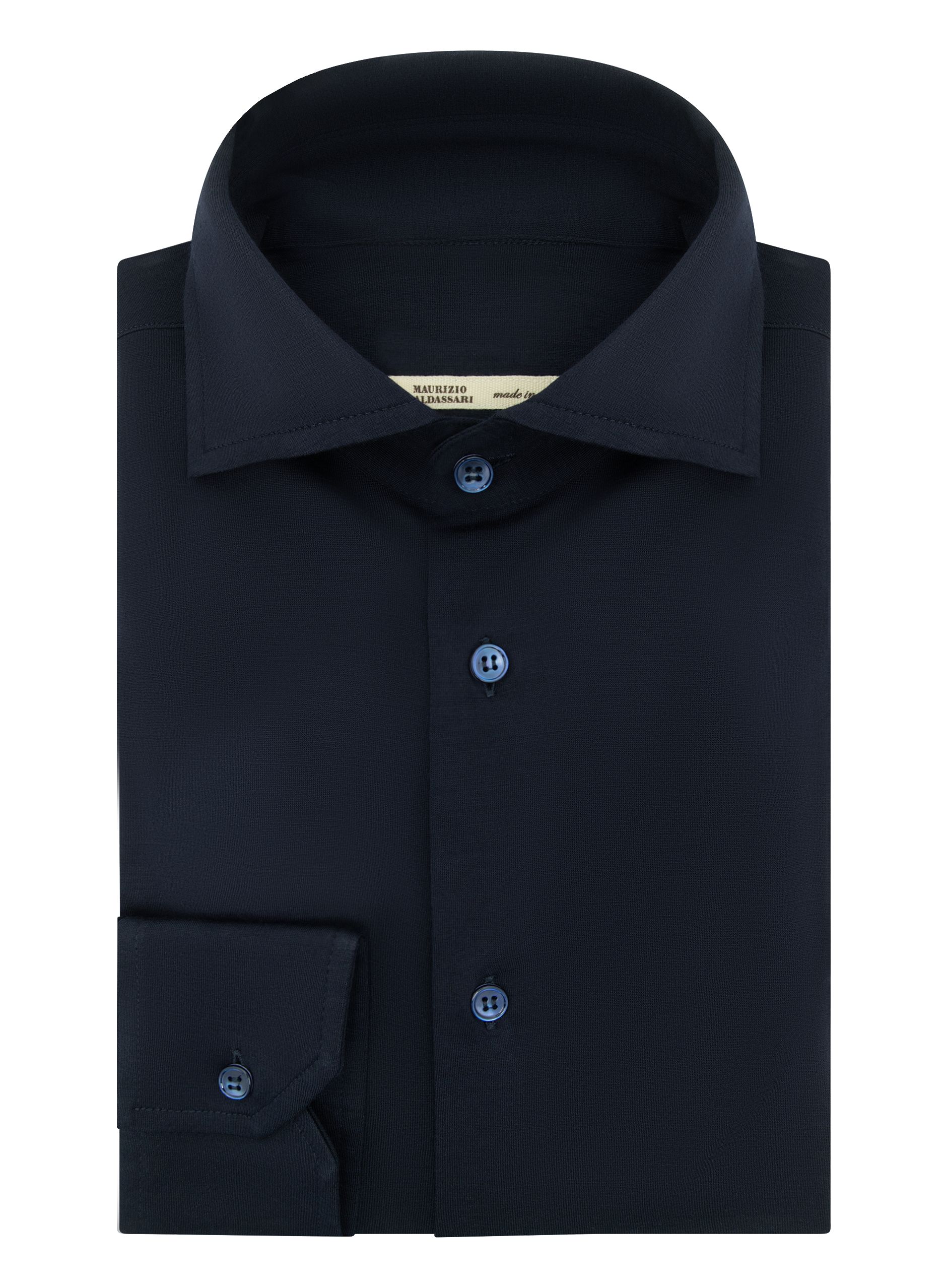 Overhemd van scheerwol | BLUE NAVY