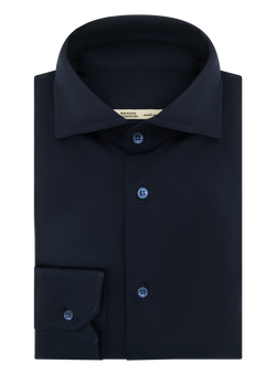 Overhemd van scheerwol | BLUE NAVY