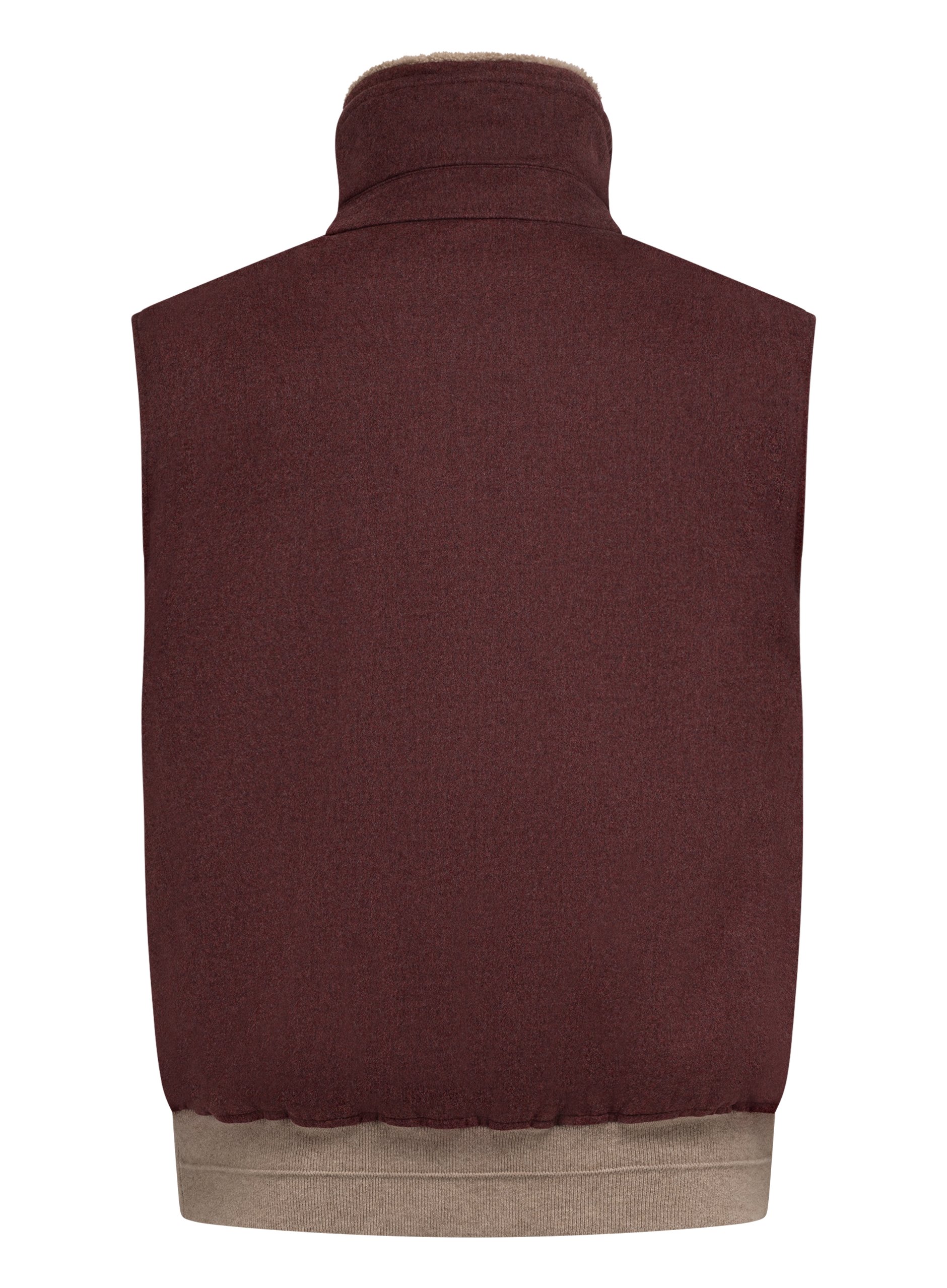 Bodywarmer van scheerwol met teddyvoering | Bordeaux