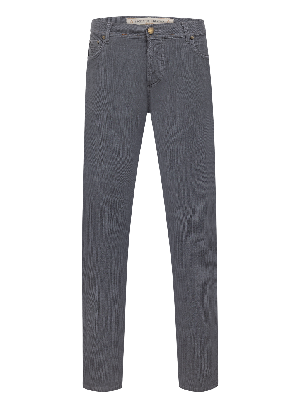 Corduroy jeans in katoen cashmere stretch | Grijs