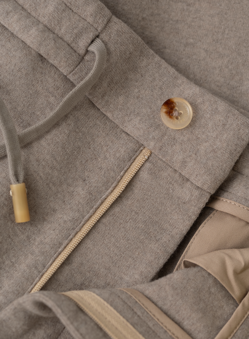 Jog pantalon in wol | FULL_WIDTH | Beige